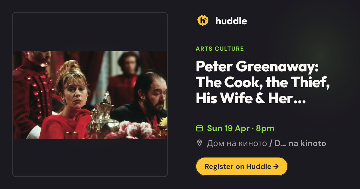 Peter Greenaway: The Cook, the Thief, His Wife & Her Lover (1989 ...